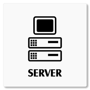 Server, 80x80mm, bílá, Nevada